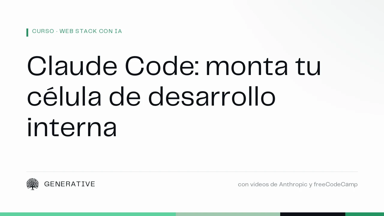 Claude Code: monta tu célula de desarrollo interna
